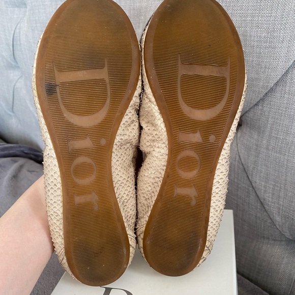 Christian Dior calf snake print Balleria flats - Picture 7 of 8
